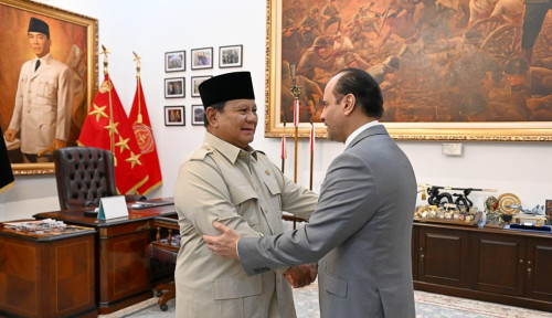 Prabowo Sambut Wakil PM Qatar di Istana Merdeka