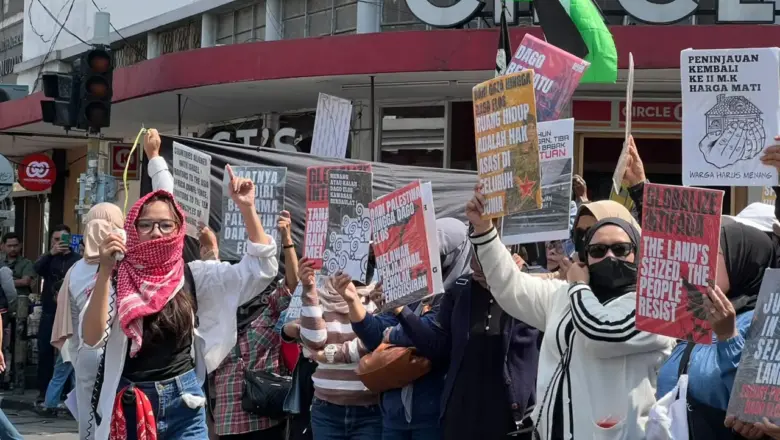 Dago Melawan Gelar Aksi di Asia Africa Festival 2026, Soroti Hak Ruang Hidup dan Solidaritas Palestina